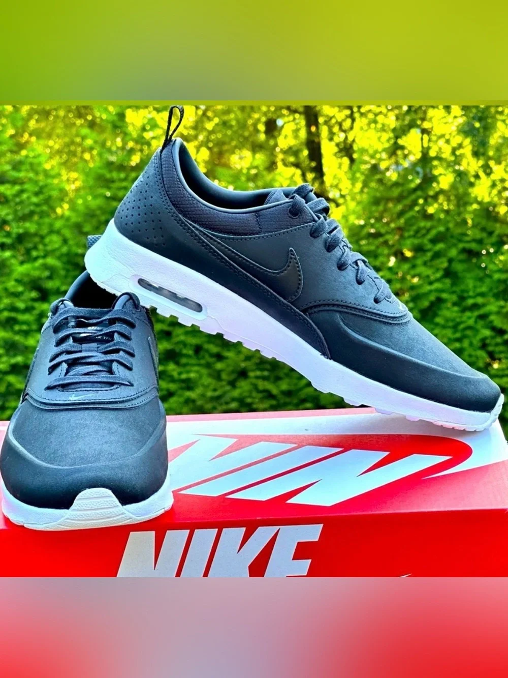 Nike Air Max Thea Leather (Black / White) Casual Sneaker NEW Fits Youth 6 | 6.5